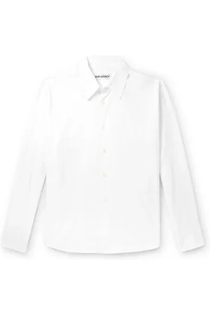 OUR LEGACY Beyond Logo-Embroidered TENCEL??? Lyocell and Cotton-Blend Poplin Shirt - Men - - IT 46