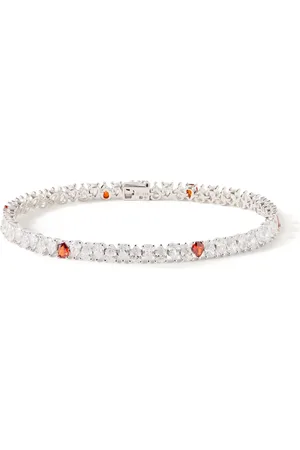 Hatton Labs Sterling Laboratory-Grown Crystal Bracelet - Men - - M