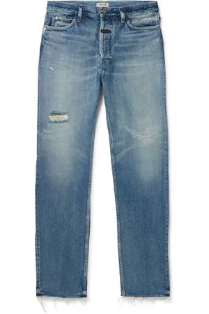 FEAR OF GOD Straight-Leg Logo-Appliqu??d Distressed Jeans - Men - - UK/US 31