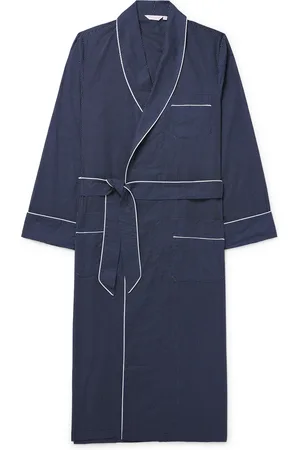 DEREK ROSE Plaza Polka-Dot Cotton-Batiste Robe - Men - - UK/US 44