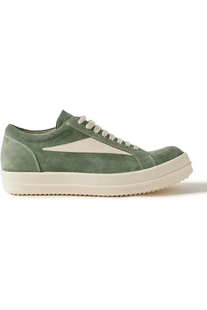Rick Owens Vintage Leather-Trimmed Suede Sneakers - Men - - EU 41.5