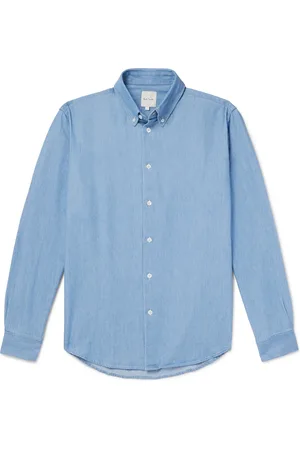 Paul Smith Button-Down Collar Cotton-Chambray Shirt - Men - - M