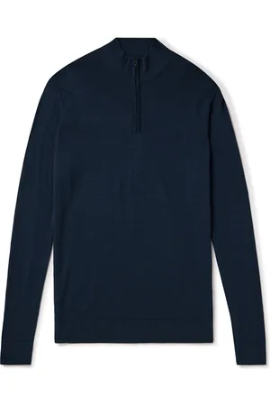 Sunspel Slim-Fit Wool Half-Zip Sweater - Men - - L