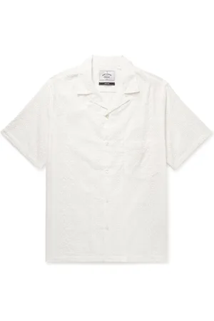 Portuguese Flannel Santos Convertible-Collar Embroidered Cotton-Voile Shirt - Men - - XL