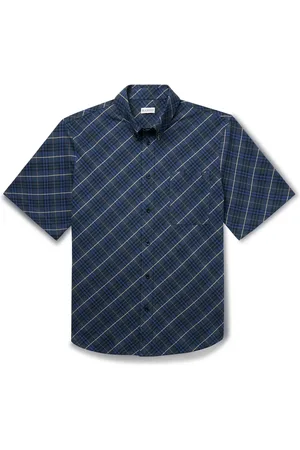 Burberry Button-Down Collar Checked Cotton Oxford Shirt - Men - - S