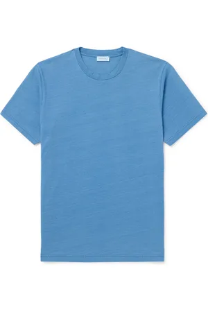 Sunspel Indigo-Dyed Organic Cotton-Jersey T-Shirt - Men - - XXL