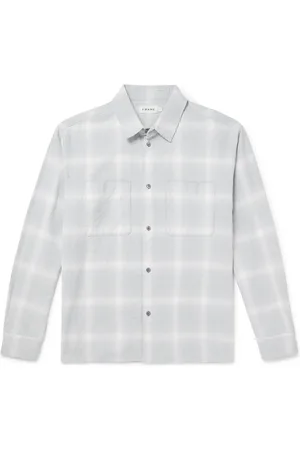 Frame Checked Cotton-Flannel Overshirt - Men - - S