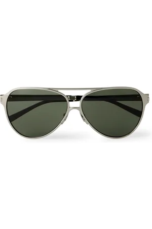 Saint Laurent Aviator-Style -Tone Sunglasses - Men