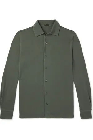 Rubinacci Cotton-Piqu?? Shirt - Men - - IT 50