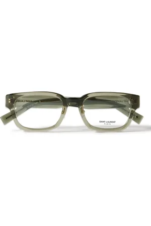 Saint Laurent Rectangular-Frame Acetate Optical Glasses - Men