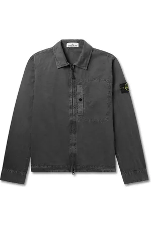 Stone Island Logo-Appliqu??d Cotton Overshirt - Men - - S