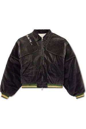 KAPITAL Logo-Embroidered Zip-Detailed Cotton-Velvet Bomber Jacket - Men - - 4