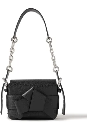 Acne Studios Musubi Mini Chain-Embellished Full-Grain Leather Messenger Bag - Men