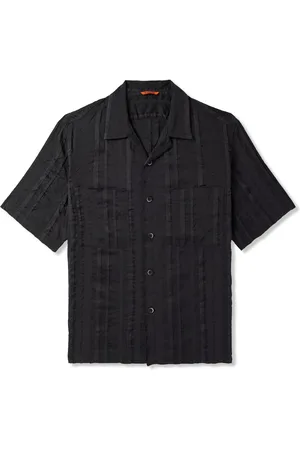 BARENA Solana Camp-Collar Striped Linen and Cotton-Blend Shirt - Men - - IT 50