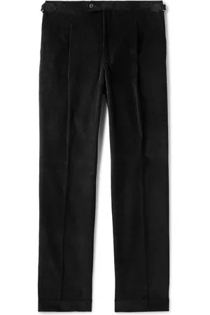 Saman Amel Slim-Fit Pleated Cotton-Corduroy Trousers - Men - - IT 52
