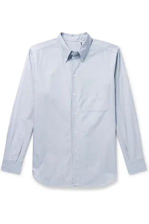 Kaptain Sunshine Finx Button-Down Collar Striped Cotton Oxford Shirt - Men - - 38