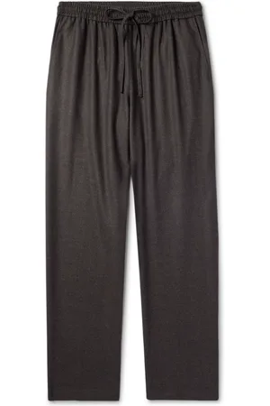 De Bonne Facture Tapered Super 130s Wool-Flannel Drawstring Trousers - Men - - IT 52
