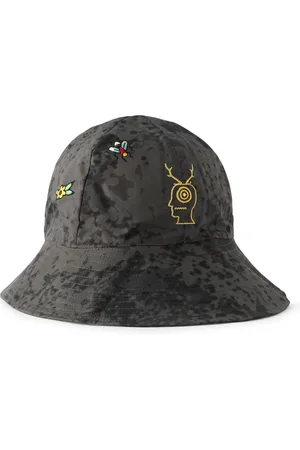 Brain Dead S2 W8 Embroidered Camouflage-Print Cotton-Canvas Bucket Hat - Men