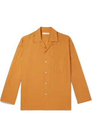 UMIT BENAN Convertible-Collar Silk-Twill Shirt - Men - - IT 48