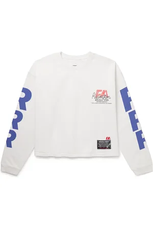 RRR-123 FA.CO Cropped Logo-Print Cotton-Jersey T-Shirt - Men - - L