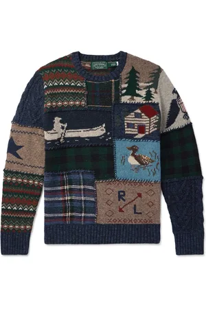 Ralph Lauren Polo Country Patchwork Jacquard-Knit Wool and Cashmere-Blend Sweater - Men - - XS