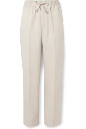 BRIONI Asolo Straight-Leg Herringbone Linen, Wool and Silk-Blend Suit Trousers - Men - - IT 52