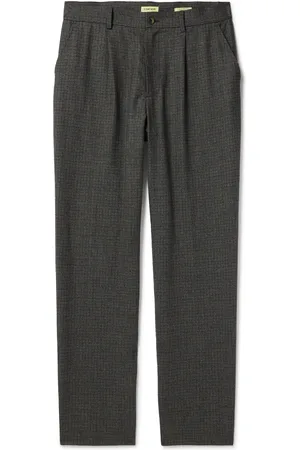 De Bonne Facture Tapered Pleated Checked Wool Trousers - Men - - IT 46