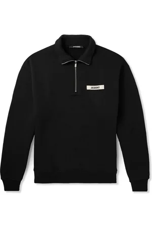 Jacquemus Logo-Appliqu??d Cotton-Jersey Half-Zip Sweatshirt - Men - - L