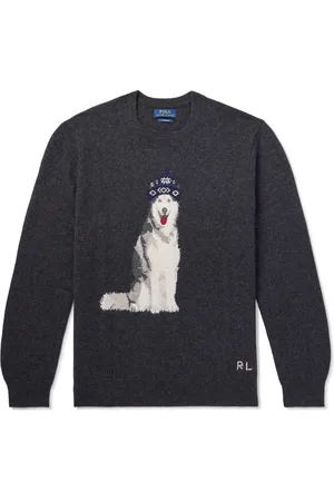 Ralph Lauren Logo-Embroidered Intarsia Cashmere Sweater - Men - - XL