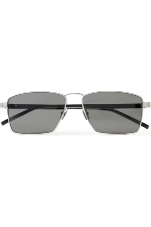 Saint Laurent Square-Frame -Tone and Acetate Sunglasses - Men