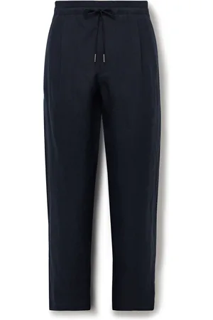 CARUSO Straight-Leg Pleated Linen Drawstring Trousers - Men - - IT 50