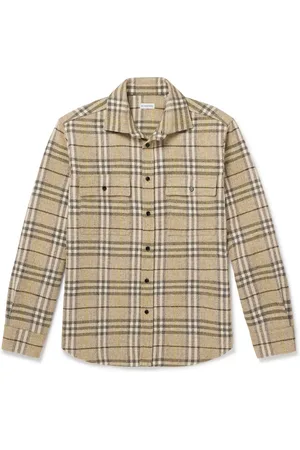 Burberry Checked Wool-Flannel Shirt - Men - - L