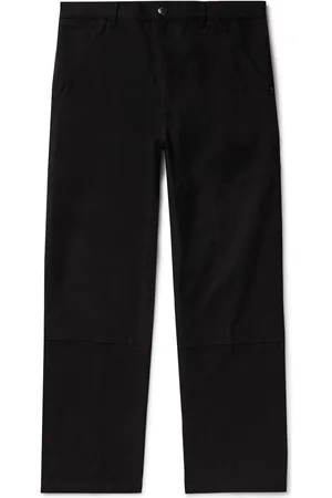 Moncler Straight-Leg Logo-Appliqu??d Cotton-Blend Canvas Trousers - Men - - IT 52