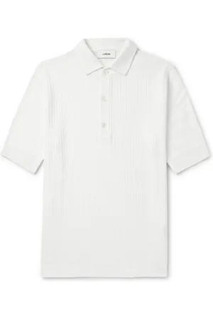 LARDINI Ribbed Linen and Cotton-Blend Polo Shirt - Men - - XL