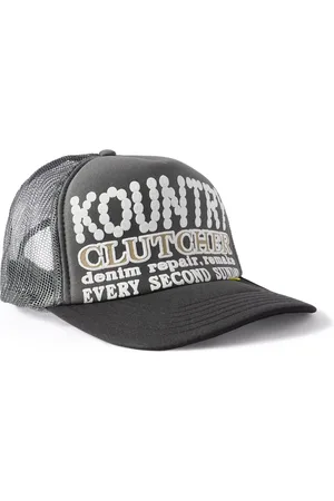KAPITAL Kountry Pearl Clutcher Printed Canvas and Mesh Trucker Cap - Men