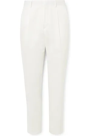 BRIONI Pienza Straight-Leg Linen and Cotton-Blend Trousers - Men - - IT 46