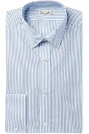 Charvet Striped Cotton-Poplin Shirt - Men - - EU 43