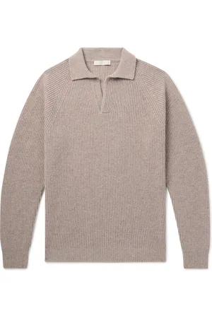 Saman Amel Slim-Fit Ribbed Cashmere Polo Shirt - Men - - IT 54