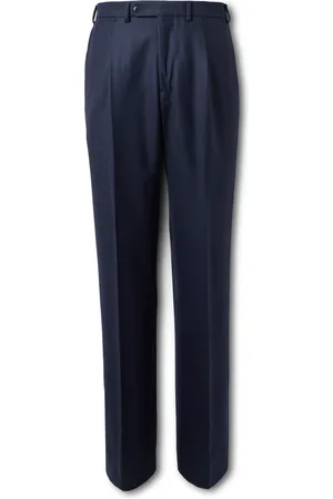 Saman Amel Amo Wide-Leg Pleated Cotton-Blend Trousers - Men - - IT 54