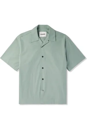 Jil Sander Camp-Collar Organic Cotton-Poplin Shirt - Men - - EU 40