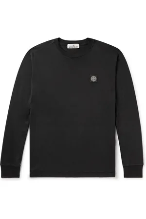 Stone Island Logo-Appliqu??d Garment-Dyed Cotton-Jersey T-Shirt - Men - - S