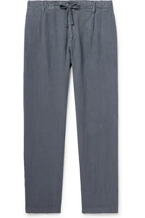 HARTFORD Tanker Tapered Linen Drawstring Trousers - Men - - IT 46