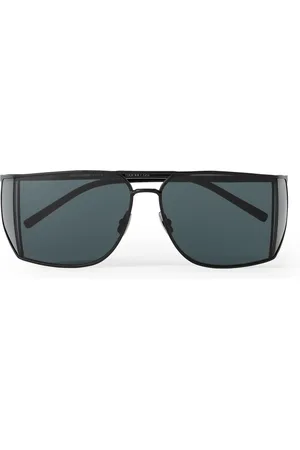 Saint Laurent Square-Frame Metal Sunglasses - Men