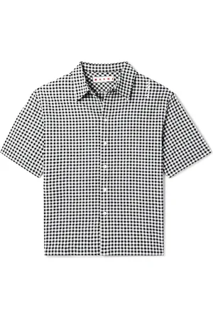 Marni Logo-Embroidered Checked Seersucker Shirt - Men - - IT 52