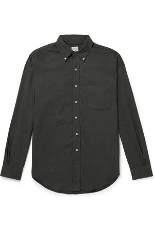 ORSLOW Button-Down Collar Cotton and Lyocell-Blend Flannel Shirt - Men - - 3
