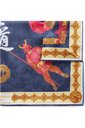 Rubinacci Samurai Printed Silk-Twill Pocket Square - Men