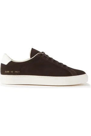 COMMON PROJECTS Retro Classic Leather-Trimmed Waxed-Suede Sneakers - Men - - EU 43