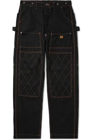 KAPITAL Lumber Straight-Leg Embroidered Cotton-Canvas Cargo Trousers - Men - - 1