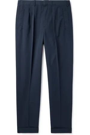Tom Ford Straight-Leg Pleated Cotton and Silk-Blend Poplin Trousers - Men - - UK/US 32