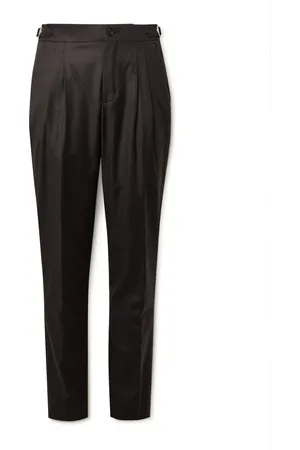 Mr P. Steve Tapered Pleated Wool-Twill Suit Trousers - Men - - 36